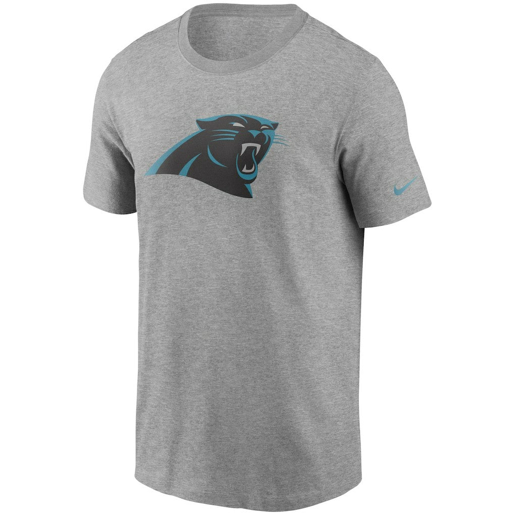 Carolina Panthers Primetime Logo Essential T-Shirt - Heather Gray | Nike online