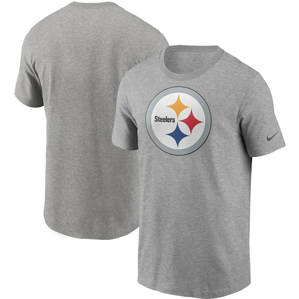 Pittsburgh Steelers Primetime Logo Essential T-Shirt - Heather Gray | Nike on sale