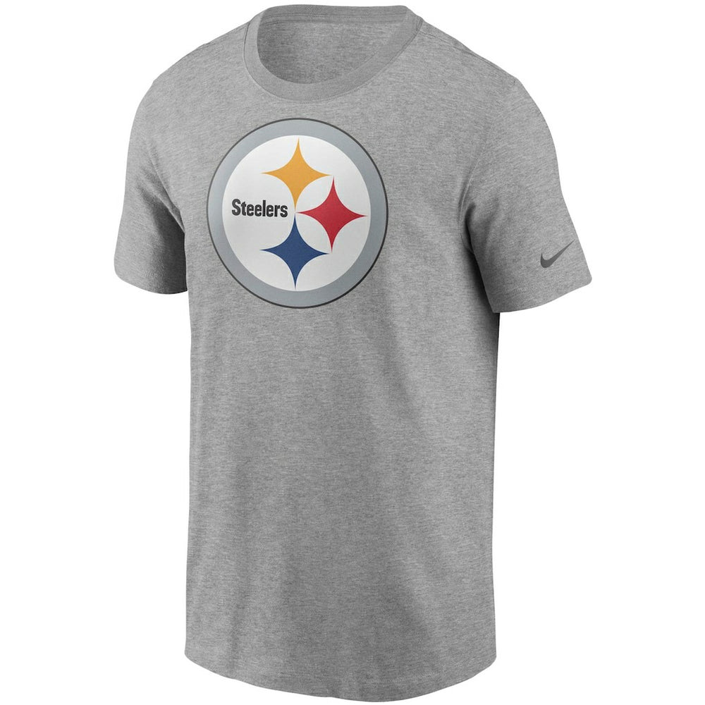 Pittsburgh Steelers Primetime Logo Essential T-Shirt - Heather Gray | Nike on sale