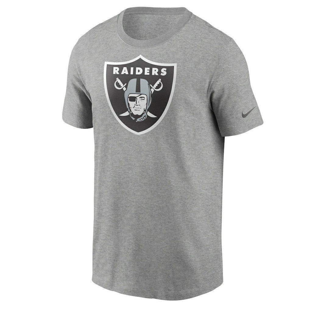 Las Vegas Raiders Primetime Logo Essential T-Shirt - Heather Gray | Nike sale