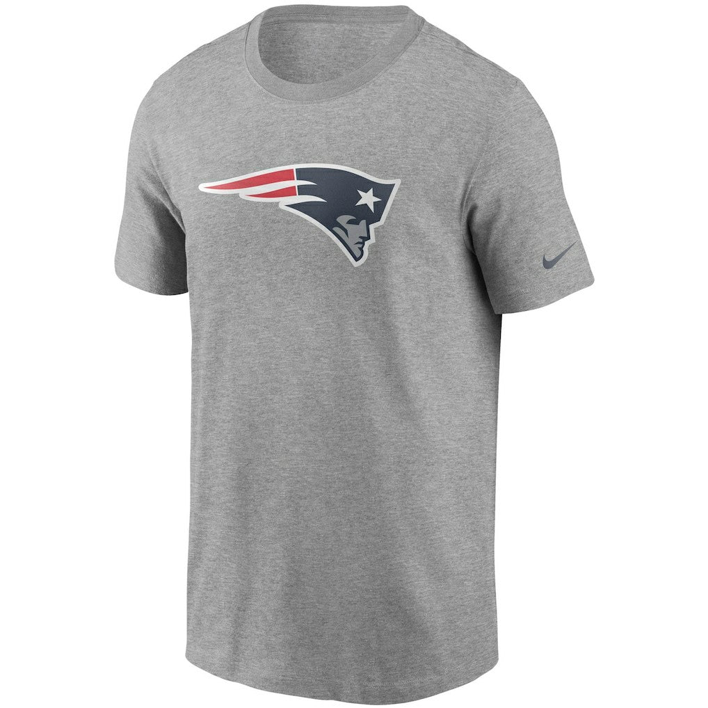 New England Patriots Primetime Logo Essential T-Shirt - Heather Gray | Nike discount