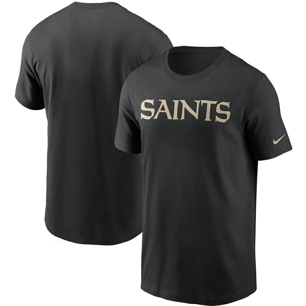 New Orleans Saints Team Wordmark T-Shirt - Black | Nike cheap