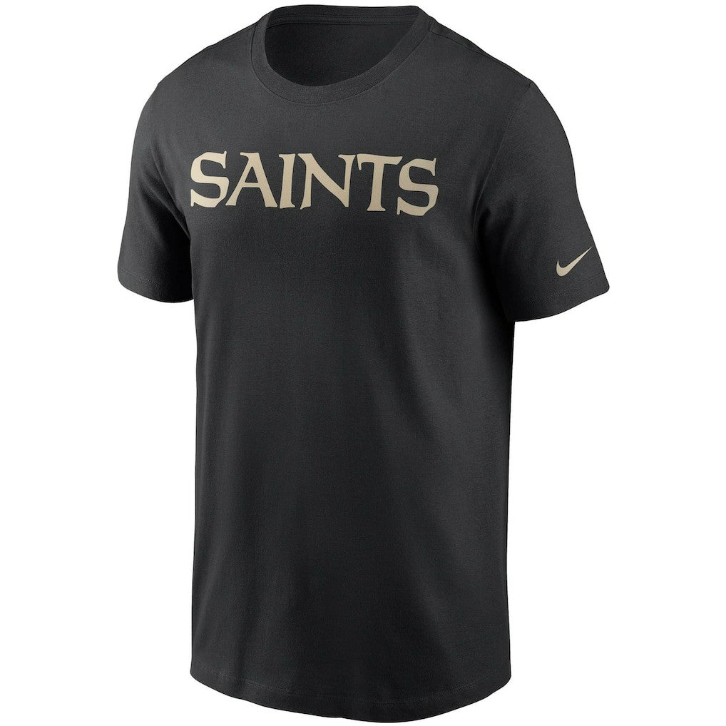 New Orleans Saints Team Wordmark T-Shirt - Black | Nike cheap