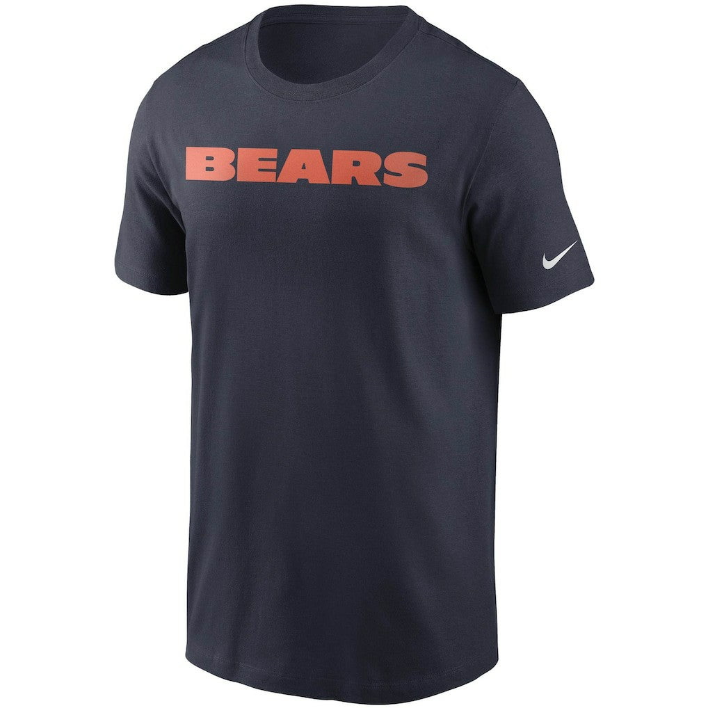 Chicago Bears Team Wordmark T-Shirt - Navy | Nike for sale