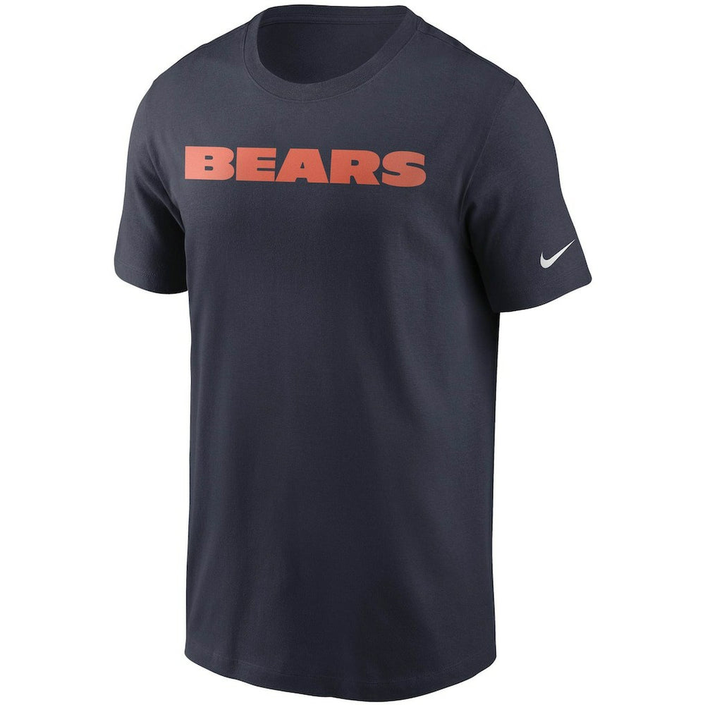 Chicago Bears Team Wordmark T-Shirt - Navy | Nike for sale