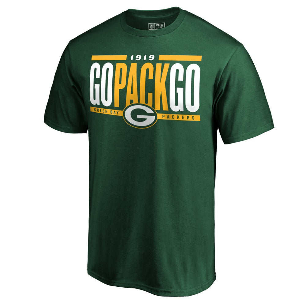 Green Bay Packers Hometown Refresh Go Pack Go T-Shirt - Green on sale