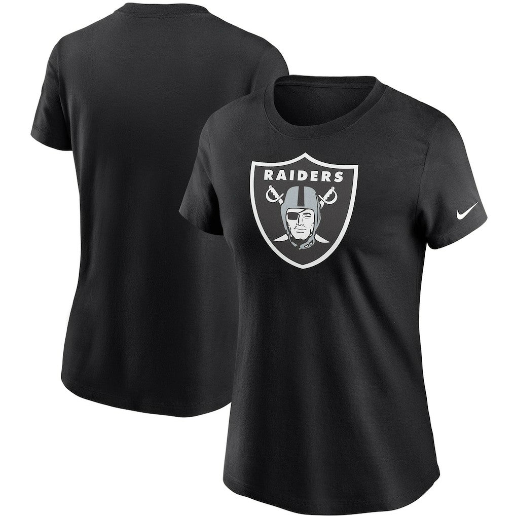 Las Vegas Raiders Women's Logo Essential T-Shirt - Black | Nike outlet