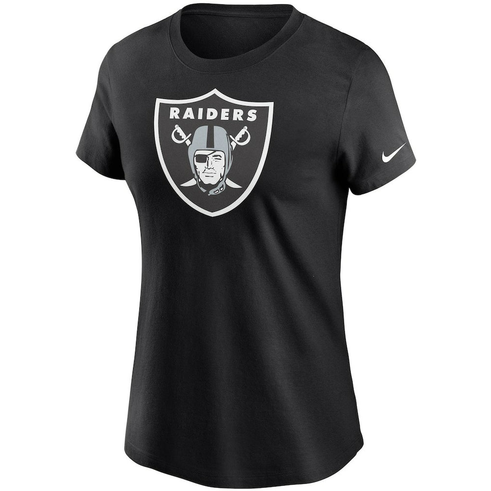 Las Vegas Raiders Women's Logo Essential T-Shirt - Black | Nike outlet