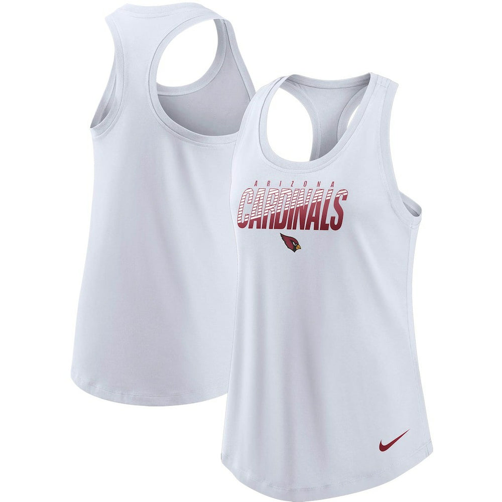 Arizona Cardinals Women's Light Impact Performance Racerback Tank Top - White | Nike for sale