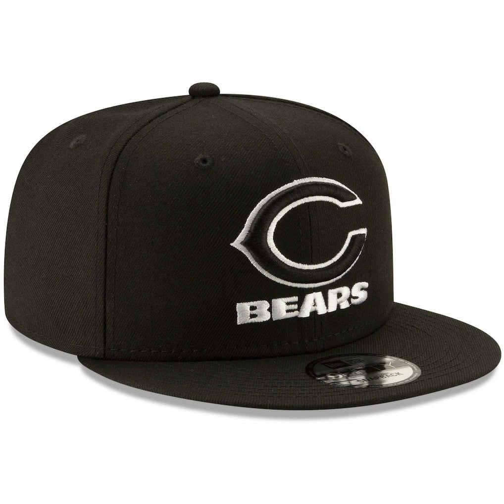 Chicago Bears New Era B-Dub 9FIFTY Adjustable Snapback Hat - Black for sale
