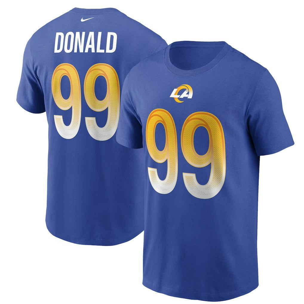 Aaron Donald Los Angeles Rams Name & Number T-Shirt - Royal | Nike for sale