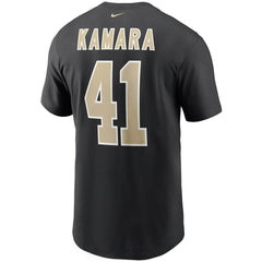 Alvin Kamara New Orleans Saints Name & Number T-Shirt - Black | Nike on sale