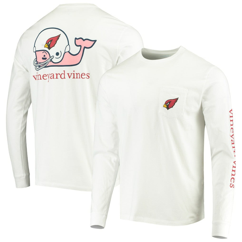 Arizona Cardinals Vineyard Vines Whale Helmet Long Sleeve T-Shirt - White online