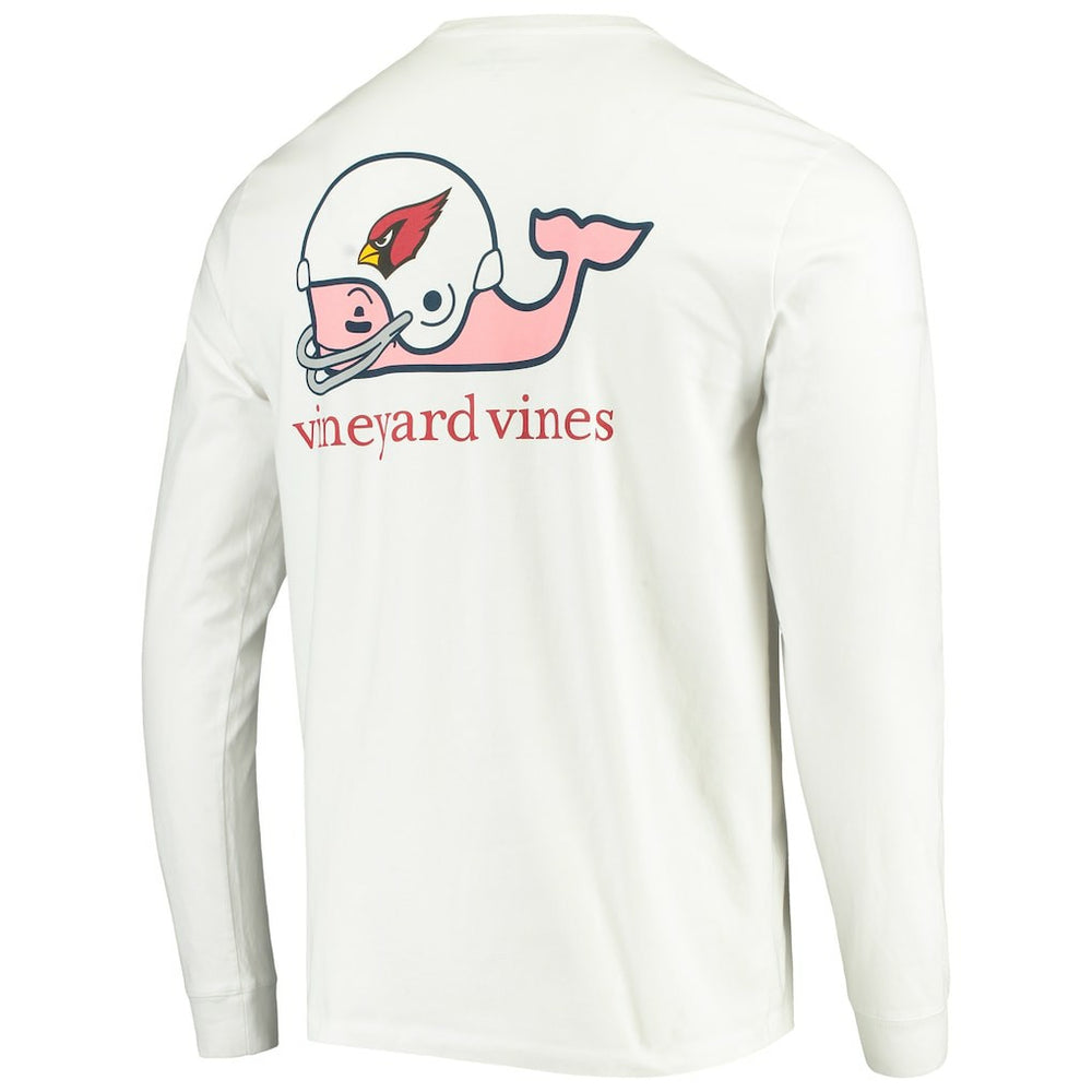 Arizona Cardinals Vineyard Vines Whale Helmet Long Sleeve T-Shirt - White online