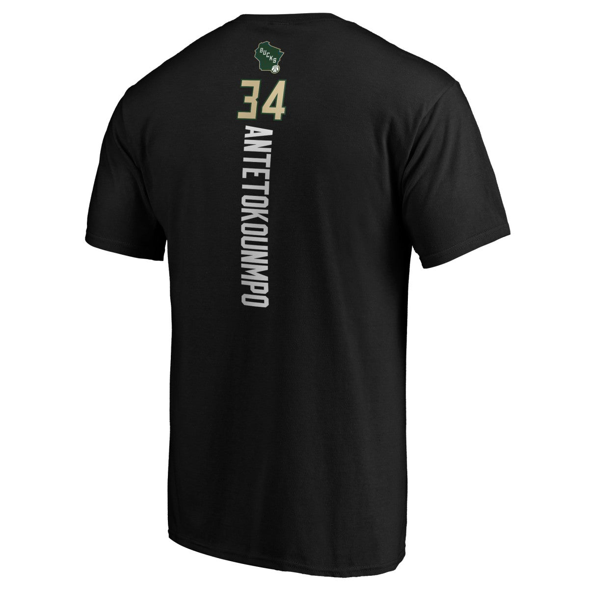 Giannis Antetokounmpo Milwaukee Bucks Team Playmaker Name & Number T-Shirt - Black on sale