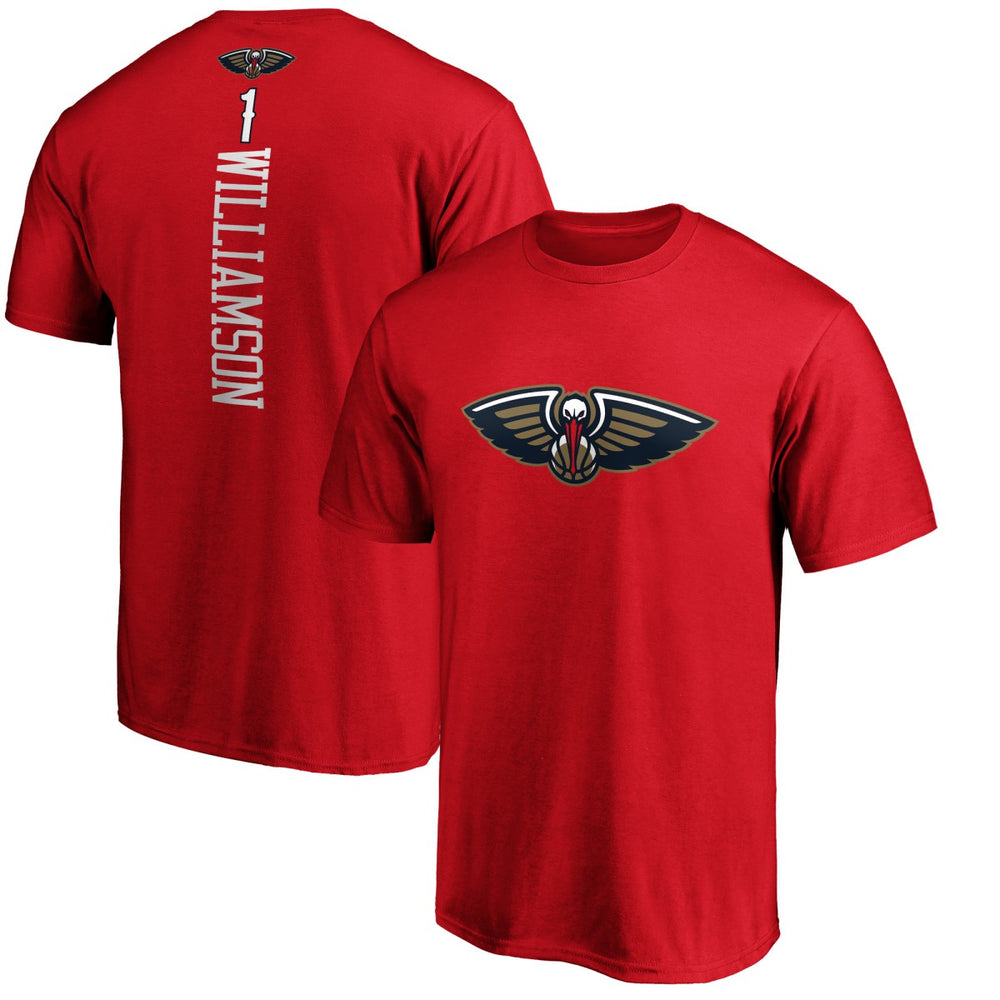 Zion Williamson New Orleans Pelicans Playmaker Name & Number Team T-Shirt - Red on sale