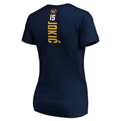 Nikola Jokic Denver Nuggets Women's Playmaker Name & Number V-Neck T-Shirt sale - Navy on sale