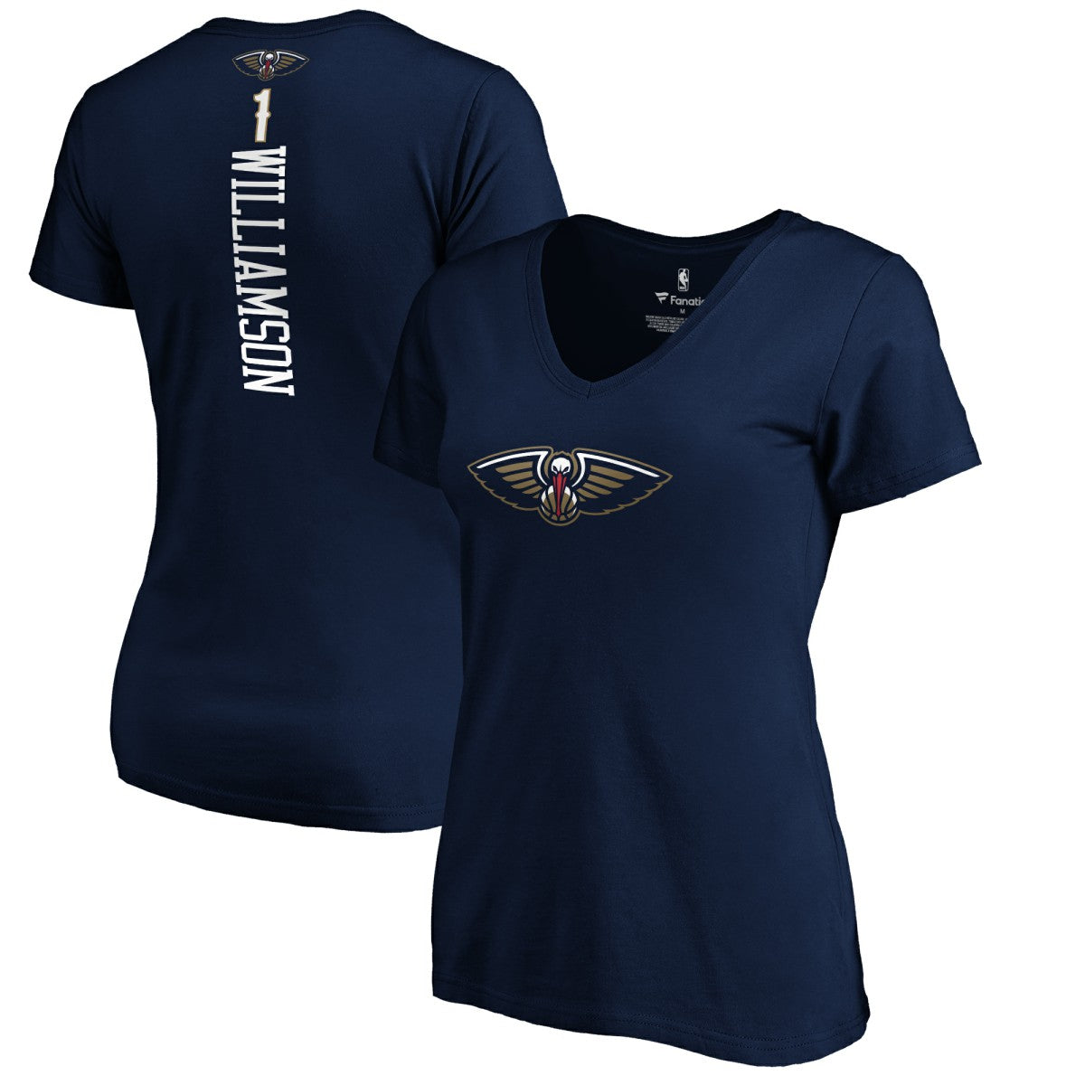 Zion Williamson New Orleans Pelicans Women's Playmaker Name & Number V-Neck T-Shirt - Navy discount