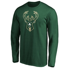 Giannis Antetokounmpo Milwaukee Bucks Playmaker Name & Number Long Sleeve T-Shirt - Hunter Green cheap