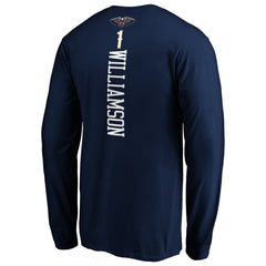 Zion Williamson New Orleans Pelicans Playmaker Name & Number Long Sleeve T-Shirt - Navy for sale