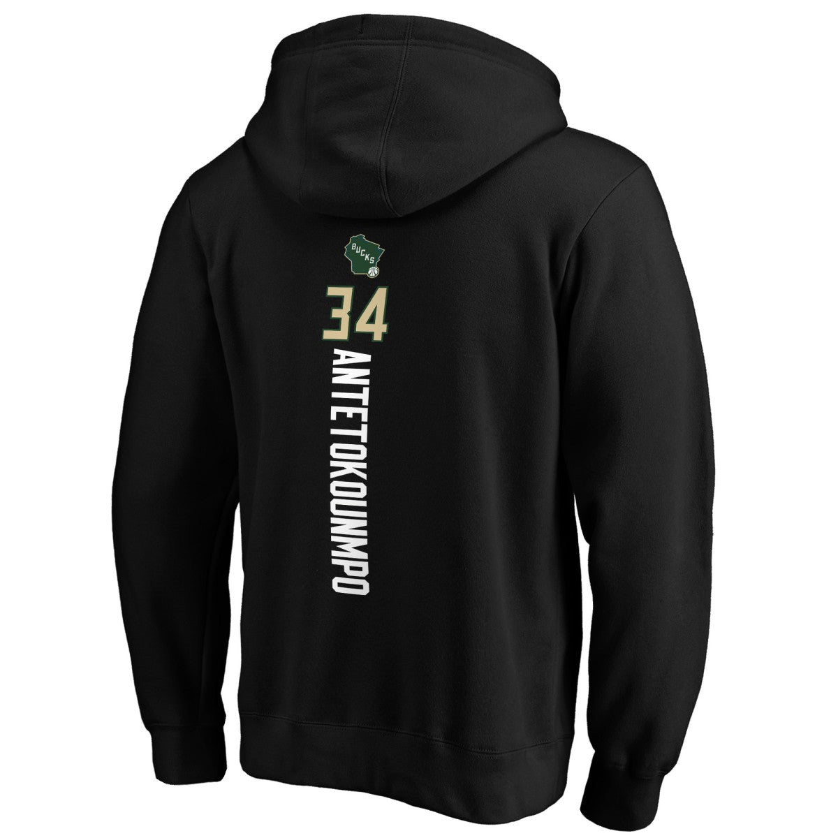 Giannis Antetokounmpo Milwaukee Bucks Playmaker Name & Number Pullover Hoodie - Black discount