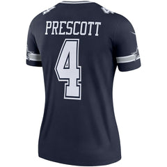 Dak Prescott Dallas Cowboys Women's Legend Player Performance Top - Navy | Nike for sale