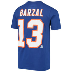 Mathew Barzal New York Islanders Youth Player Name & Number T-Shirt Royal