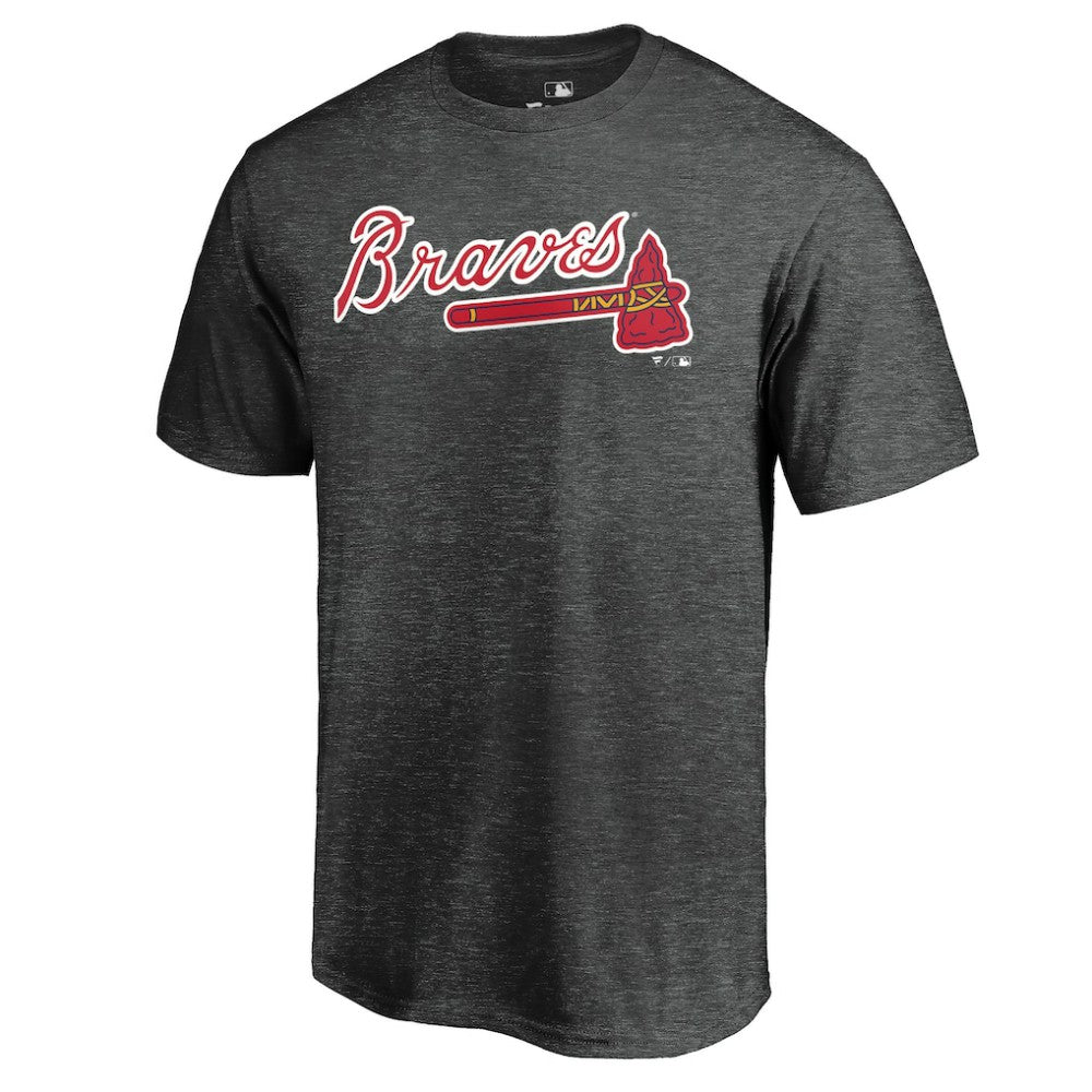 Atlanta Braves Team Wordmark T-Shirt - Heathered Charcoal