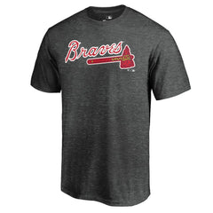 Atlanta Braves Team Wordmark T-Shirt - Heathered Charcoal