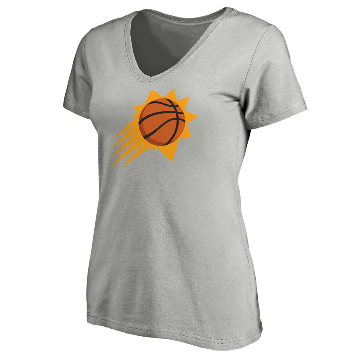 Phoenix Suns Women's Primary Logo Team V-Neck T-Shirt - Gray | Fanatics sale
