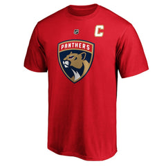 Aleksander Barkov Florida Panthers Fanatics Authentic Stack Player Name & Number T-Shirt Red