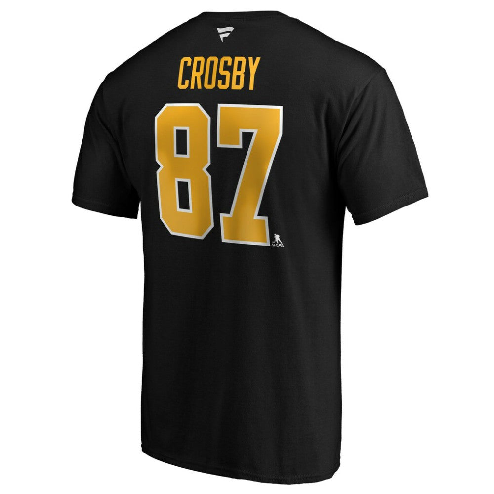 Sidney Crosby Pittsburgh Penguins Fanatics Authentic Stack Player Name & Number T-Shirt Black