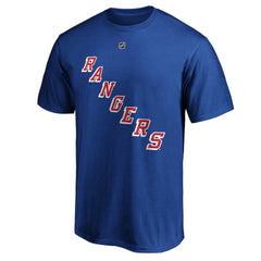 Mika Zibanejad New York Rangers Fanatics Authentic Stack Player Name & Number T-Shirt Blue