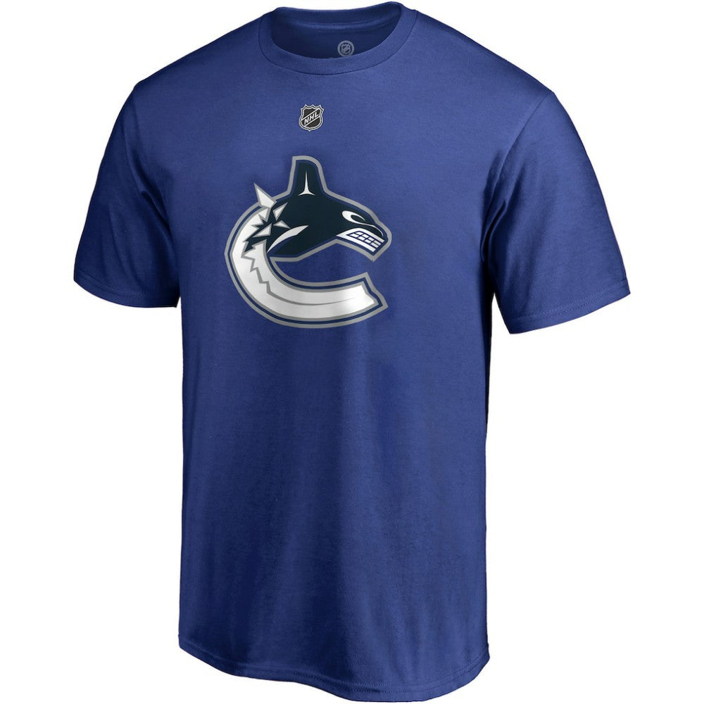 Elias Pettersson Vancouver Canucks Fanatics Authentic Stack Player Name & Number T-Shirt Blue