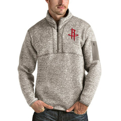 Houston Rockets Antigua Fortune Quarter-Zip Pullover Jacket sale - Natural sale