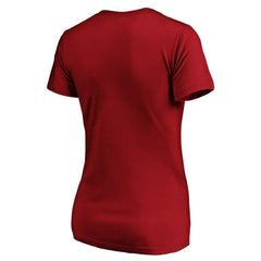 San Francisco 49ers Women's Primary Logo V-Neck T-Shirt - Scarlet cheap