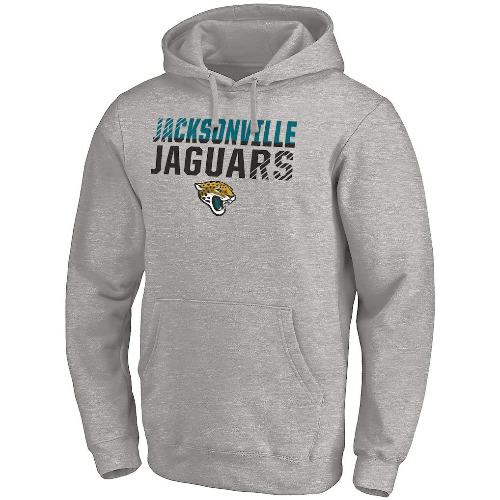 Jacksonville Jaguars Fade Out Fitted Pullover Hoodie - Heather Gray outlet