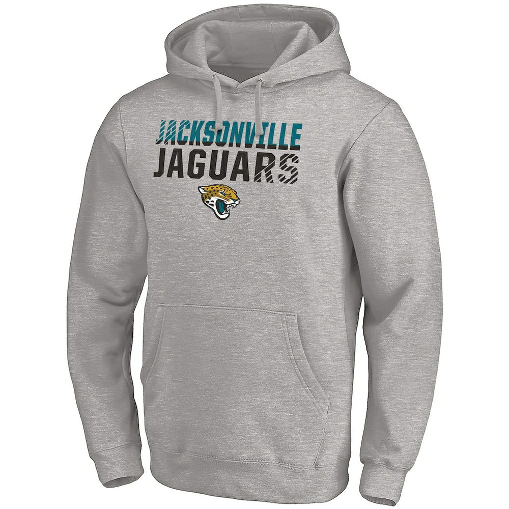 Jacksonville Jaguars Fade Out Fitted Pullover Hoodie - Heather Gray outlet
