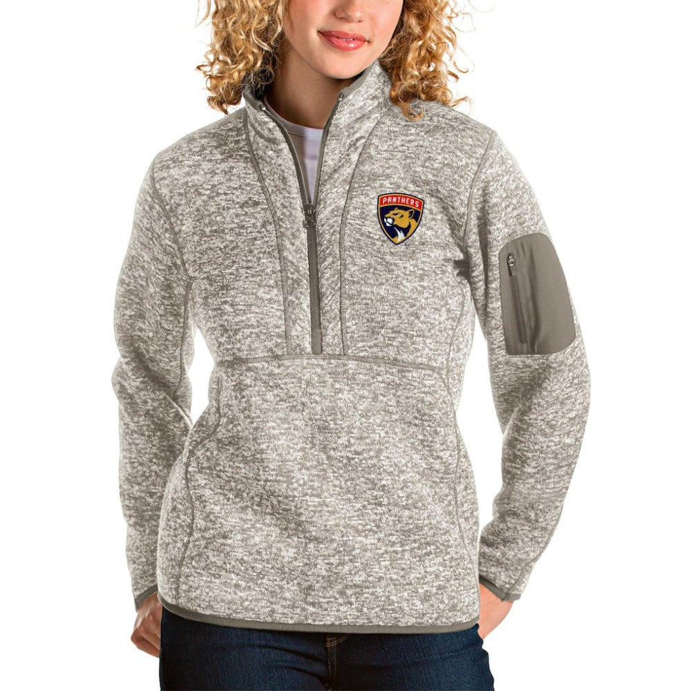 Florida Panthers Antigua Women's Fortune Half-Zip Sweatshirt Oatmeal