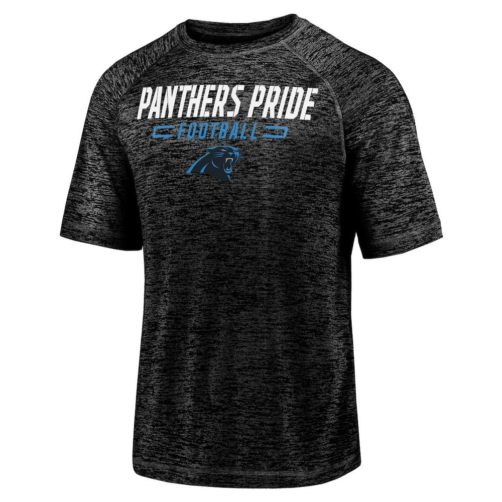 Carolina Panthers Nickname Wordmark Raglan Space Dye T-Shirt - Black on sale