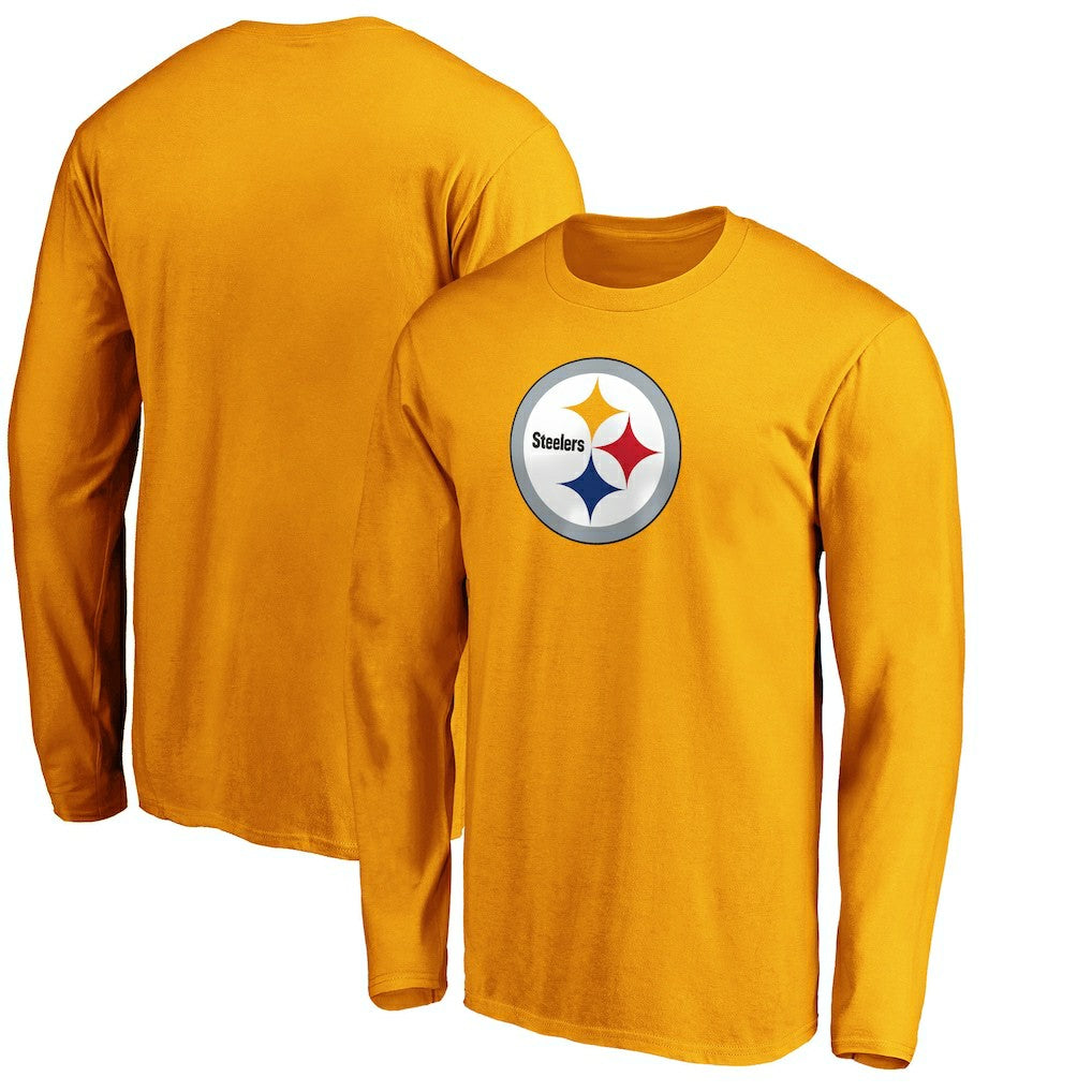 Pittsburgh Steelers Primary Logo Long Sleeve T-Shirt - Gold sale