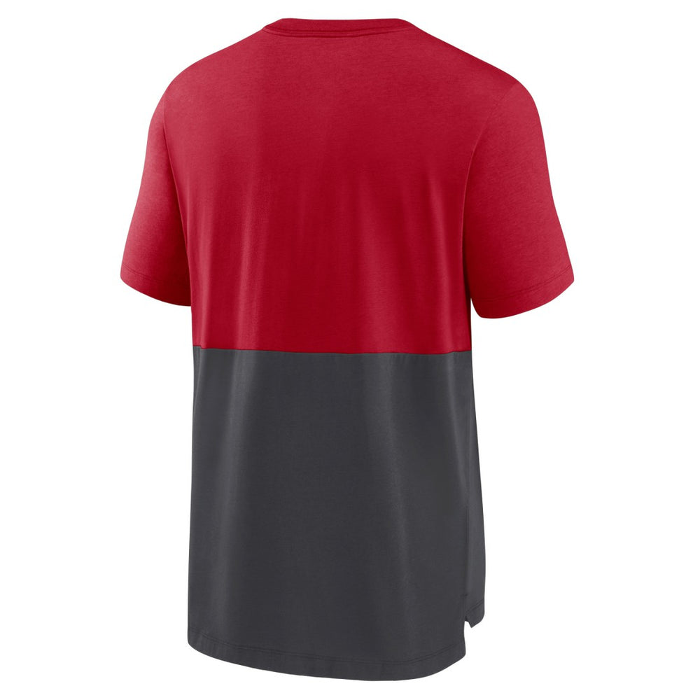 Tampa Bay Buccaneers Fan Gear Colorblock Tri-Blend T-Shirt - Red/Pewter | Nike sale
