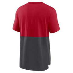 Tampa Bay Buccaneers Fan Gear Colorblock Tri-Blend T-Shirt - Red/Pewter | Nike sale