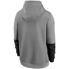 New Orleans Saints Sideline Playbook Performance Pullover Hoodie - Heathered Gray/Black | Nike on sale