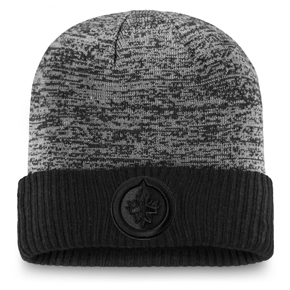 Winnipeg Jets Fanatics Authentic Pro Travel & Training Cuffed Knit Hat Black