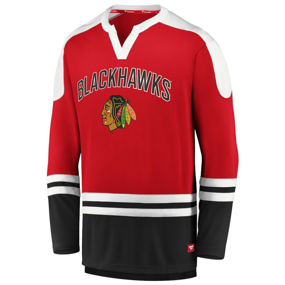 Chicago Blackhawks Fanatics Iconic Slapshot Long Sleeve T-Shirt Red/Black