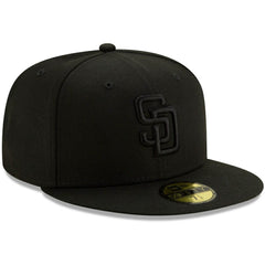 San Diego Padres Black on Black 59FIFTY Fitted Hat - Black | New Era