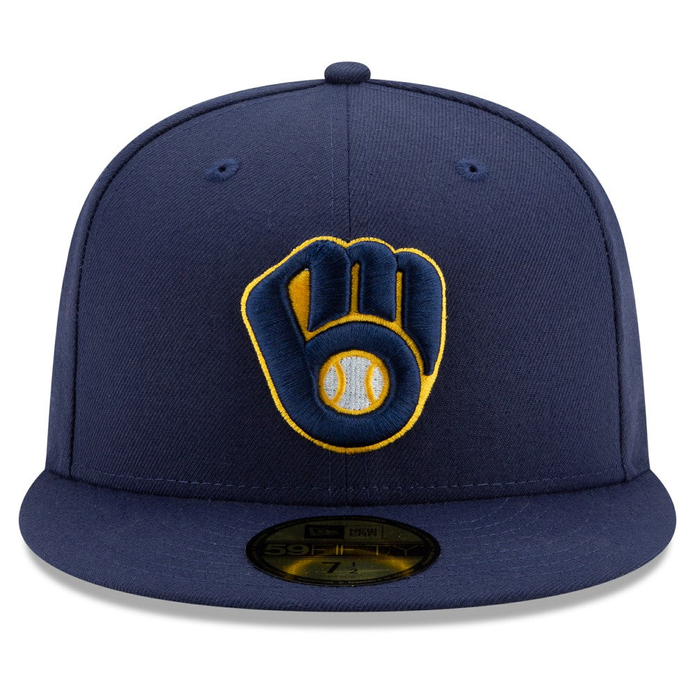 Milwaukee Brewers Home Authentic Collection On-Field 59FIFTY Fitted Hat - Navy | New Era