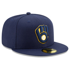 Milwaukee Brewers Home Authentic Collection On-Field 59FIFTY Fitted Hat - Navy | New Era