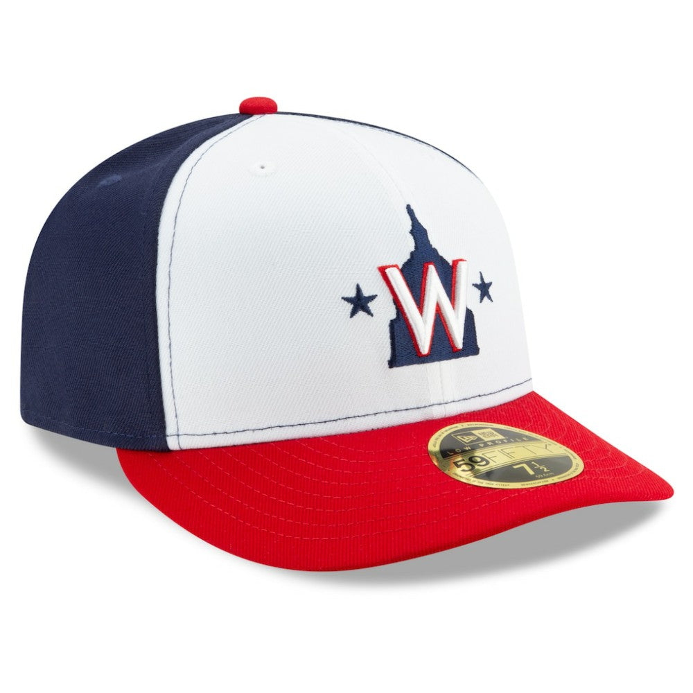 Washington Nationals Alternate 2020 Authentic Collection On-Field Low Profile Fitted Hat - White/Navy | New Era